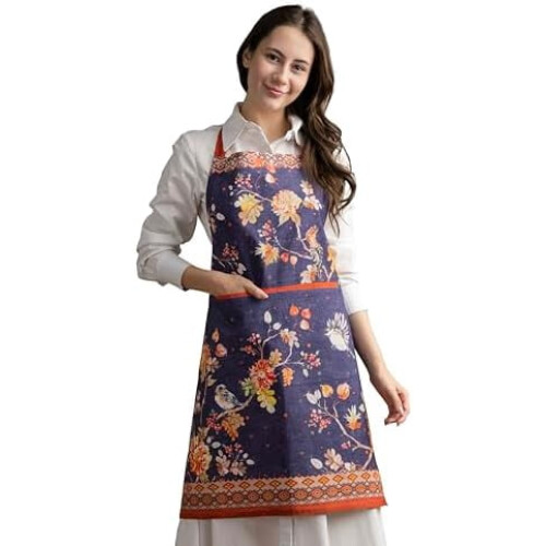 Grembiule da cucina in cotone per uomo e donna con tasca, ideale per chef e cuochi.