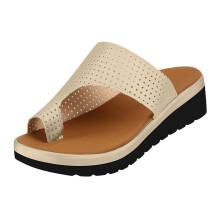Women Dressy Comfy Platform Casual Shoes Summer Beach Travel Slipper Flip Flops 42 Khaki