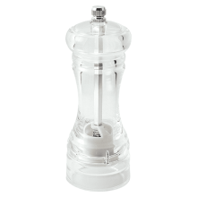 Ensemble moulin à sel et à poivre rechargeable en acrylique transparent, moulin à poivre noir, salière et poivrière avec mouture réglable