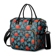 Sac à lunch isotherme à imprimé floral pour femme – 11 L