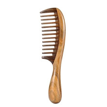 Ensemble de peignes Ă cheveux Ă dents larges en bois de santal naturel
