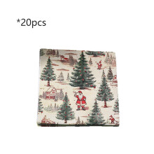 Naipcíní Páipéir Crann Nollag 16.5cm 20 píosa