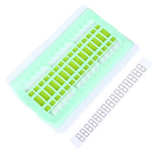 Organizador de linhas de ponto cruz – Verde, 30 compartimentos, Plástico
