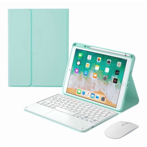 Capa para iPad 10.2 com teclado e mouse integrados.