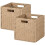 Förvaringskorgar i rotting, naturbeige, 2-pack 1