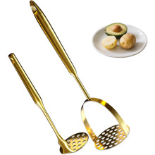 Schiacciapatate in acciaio inossidabile dorato