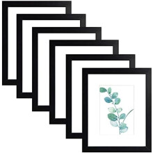 Cadres photo noirs 8x10, MDF, lot de 6
