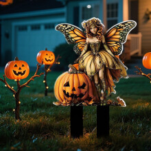 Halloween-keijupuutarhan vaarna akryylinen tonttukyltti8tyylit