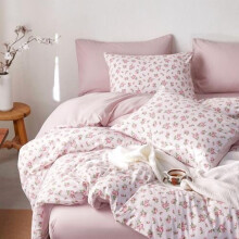 Komplet pościeli Floral Twin/Twin XL, 3-częściowy, różowy