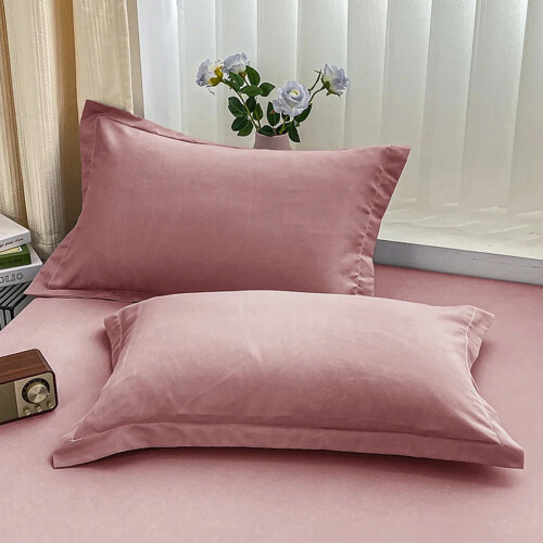 2-pack örngott i sammet med touch, rosa, 74x48 cm