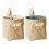 Lot de 2 sacs de rangement muraux en coton et lin 1