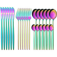 Mirror Rainbow Flatware Set 18/0 Stainless Steel 24-Piece
