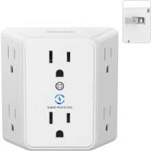 Adapter 2-3-bolcowy z 6 gniazdami, listwa przeciwprzepięciowa 900J