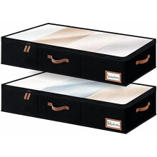 Extra grote opbergdoos voor onder het bed met handgrepen en labelhouder.
