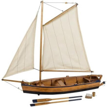 Wooden Fishing Boat Model Nautical Decor 18 inch