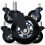 Rollerblade kontorstolhjul svart sett med 5 1