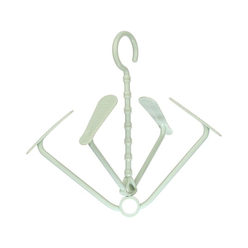 Scolascarpe pieghevole in PP verde, 1 set