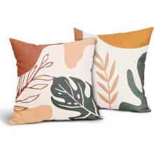 Linen Pillow Covers 45x45 cm Set of 2 Burnt Orange