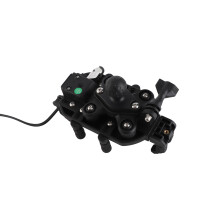 Soporte de teléfono para motocicleta negro inalámbrico 15W 67-90mm