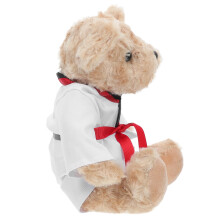 Roter Taekwondo-Bär Plüschtier 25 cm