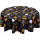 Schwarze runde Tischdecke, 60 Zoll, Polyester 1