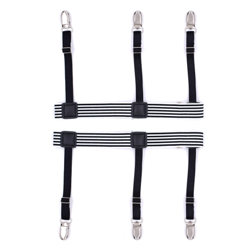 Shirthouder Nylon 1 paar Zwart/Wit 2