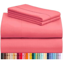 Mikrofiber dybe lomme queen size sengetøjssæt med 4 dele