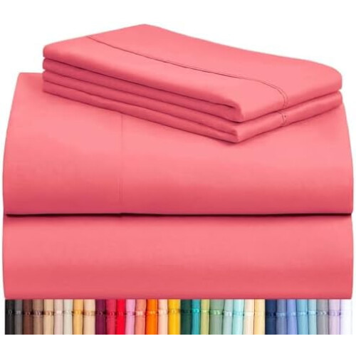 Set de cearșafuri Queen cu buzunar adânc din microfibră, 4 piese