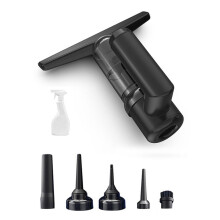Nettoyeur de Vitres Multifonction, Aspirateur Électrique Puissant pour Miroirs et Vitres de Voiture, Noir
