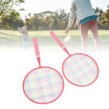 Set di racchette da badminton rosa per bambini con 3 volani