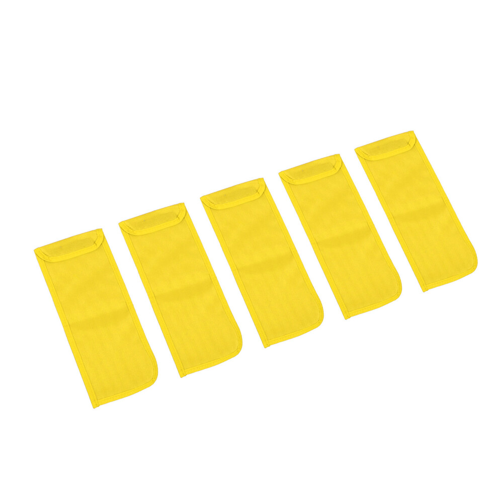 Multi-Functional 5Pcs Camping Tent Stake Bag 35X14.5cm Yellow 8781390907491