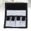 Oxford Fabric Battery Pouch Case for 4 Batteries with Hook & Loop Strap 12