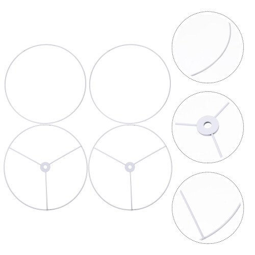 Ensemble de 2 armatures d'abat-jour en fer blanc