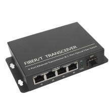 SFP Fiber Media Converter 1 optischer Anschluss 4 Ethernet-Anschlüsse 120 km