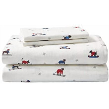 Draps en flanelle pour lit simple, en coton anti-boulochage et infroissable, doux en toutes saisons – Taie d'oreiller et drap-housse assortis