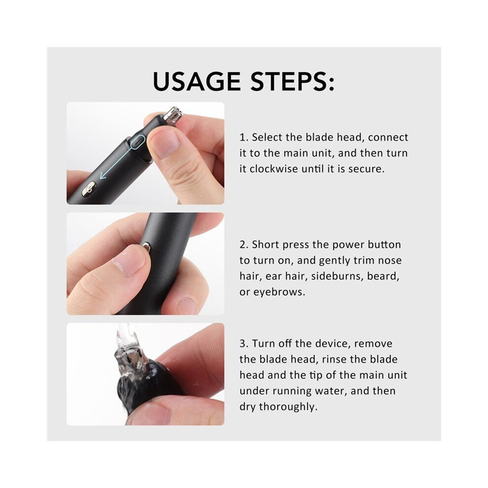 Electric Nose Hair Trimmer Portable Three-in-One Multi-Function Trimmer USB Rechargeable Men'S Grooming Set