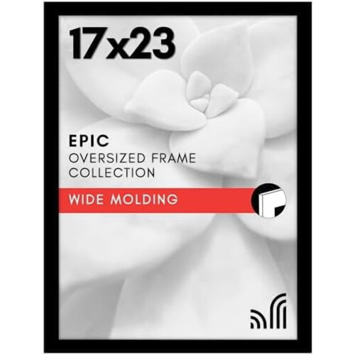 Black Picture Frame 17x23 inch Polished Plexiglass