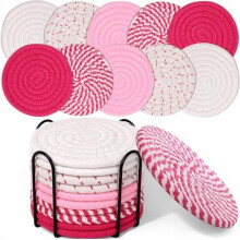 Posavasos absorbentes con soporte (10 unidades, 5 colores)