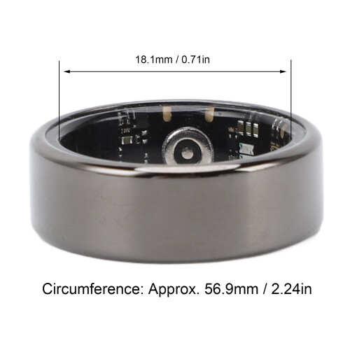 Smart Ring 18mAh Größe 8 Schwarz BT5.1 IP68 1