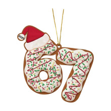 Ornement de Noël avec six et sept blagues humoristiques, 1 pièce