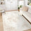 Boho medaillon vloerkleed, wasbaar, beige, 150x210 cm 1