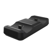 Stáisiún Muirir Dhúbailte Gan Sreang do Rialaitheoirí PS5 – Duga Luchtaire Tapa do DualSense/DualSense Edge, Táscairí LED, Cosaint