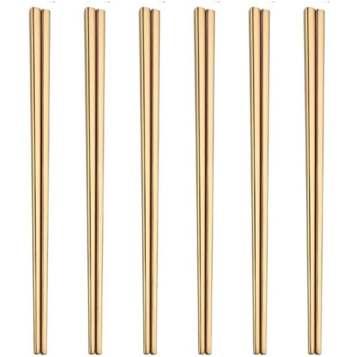 Σετ 6 ζευγαριών chopsticks, αντιολισθητικά πολύχρωμα τετράγωνα chopsticks,