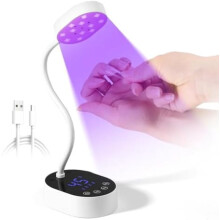 UV-neglelampe svanehals 36W oppladbar LED med 4 timere
