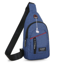 Borsa a tracolla da uomo blu, leggera, ideale per attività all'aperto.