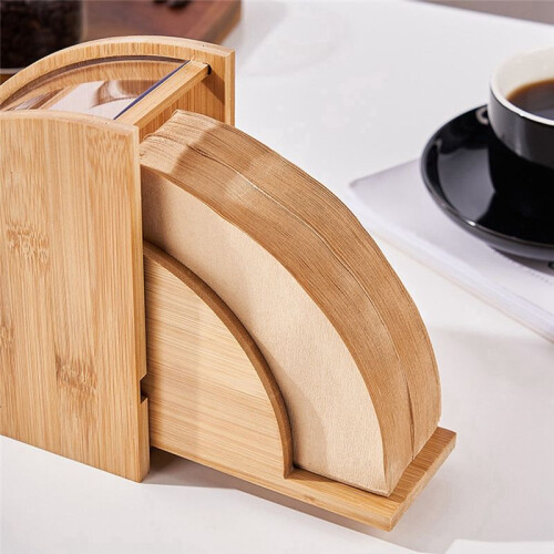 Hand Brewed Coffee Filter Paper Storage Rack Set Coffee Filter Paper Storage Box Solid Wood Filter Paper Storage Rack 2