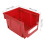 Red Plastic Storage Tray 276x213x178mm Hangable & Stackable 2