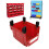 Red Plastic Storage Tray 276x213x178mm Hangable & Stackable 16