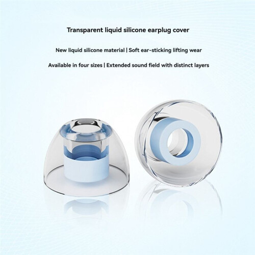 Replacement Eartips for NICEHCK C04 Earbuds Liquid Silicone Caps C04 Flexible Noise Reduction Ear Tips SS S M L 2