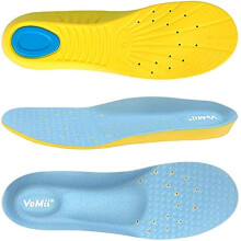 ZCShoe Memory Foam-inläggssulor för barn och kvinnor – Stötdämpande, stöd för hålfoten vid plantar fasciit, kompatibla med skor, S